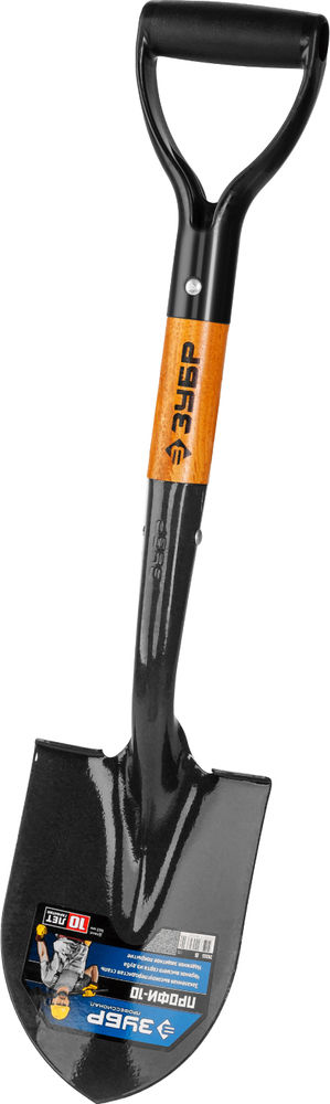 Автомобильная лопата 210 х 150 х 660 мм полотно 1.7 мм закалено черенок из дуба высш. сорта с рукояткой Профессионал ЗУБР Профи-10 39355