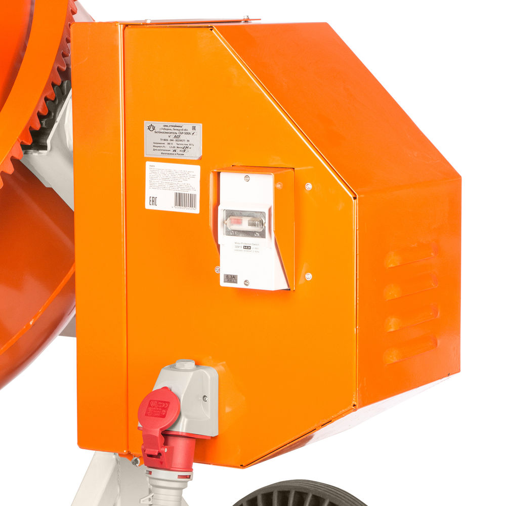 Бетоносмеситель СБР-500А.1, 500 л, 1.5 кВт, 380 В, редуктор. (95459)