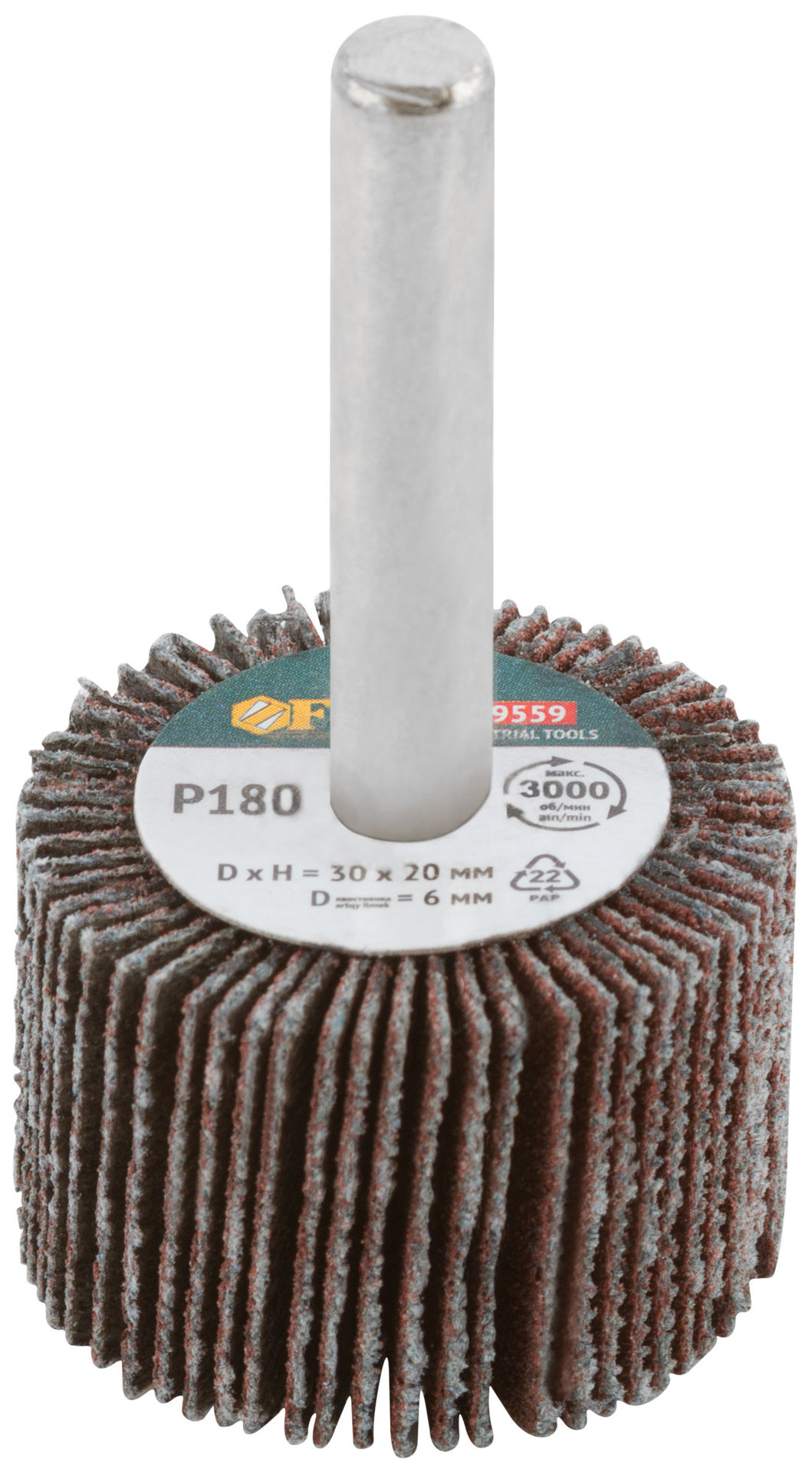 Диск лепестковый для дрели радиальный 30х20х6 мм Р 180 (39559)