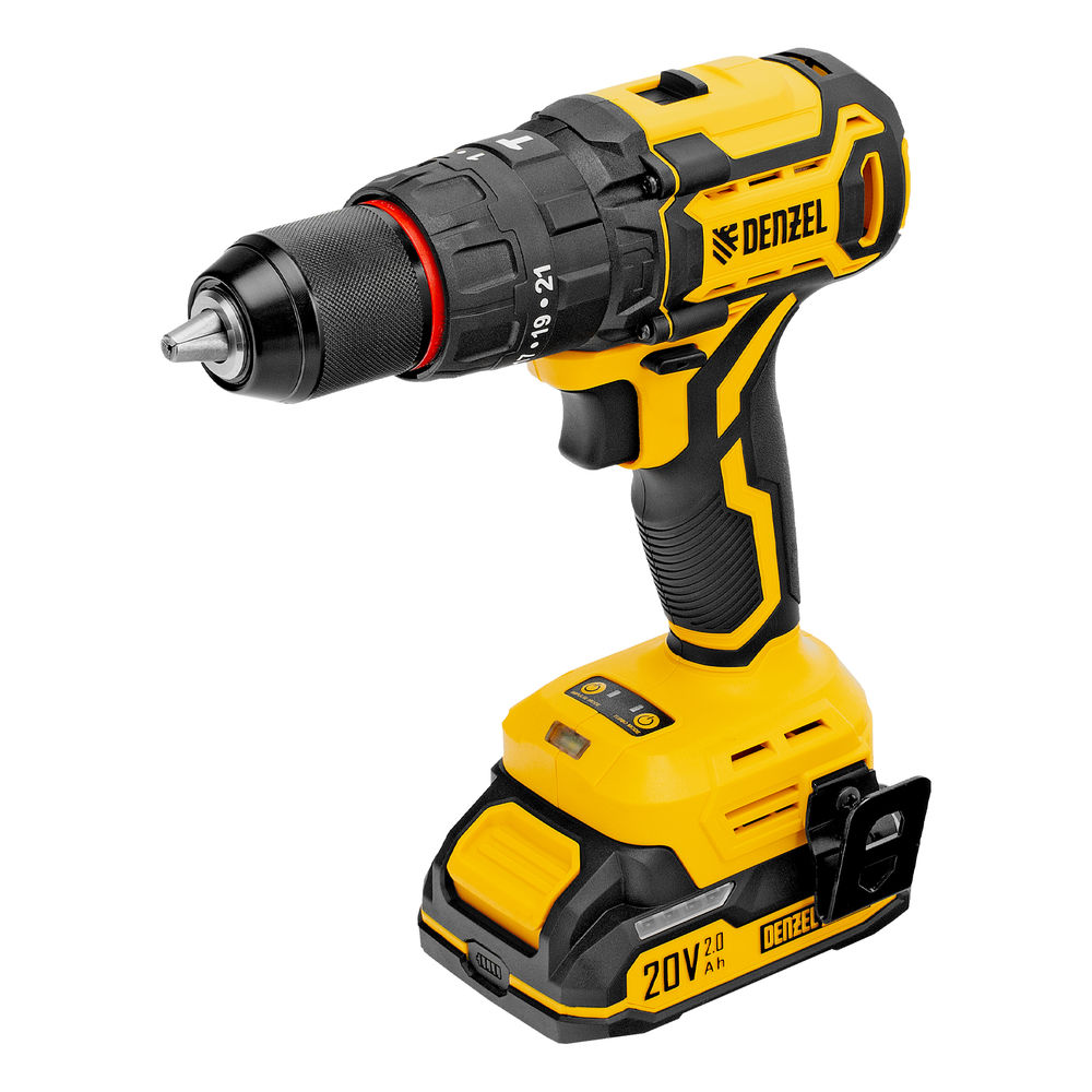 Дрель-шуруповерт аккумуляторная ударная бесщет. CIDH-BL-20, Li-Ion, 20 В// Denzel (26137)