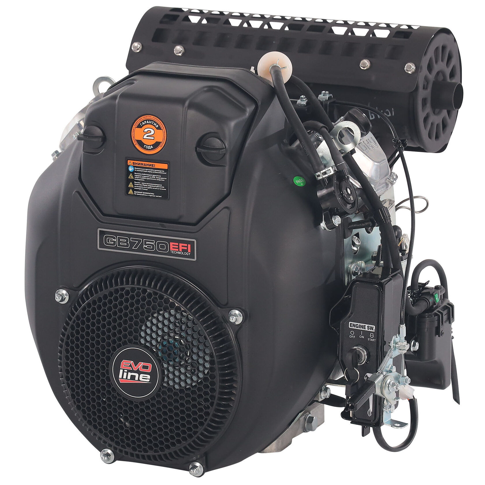 Двигатель бензиновый EVOline GB 750 EI 25.4 мм 4500 (произведено Zongshen)