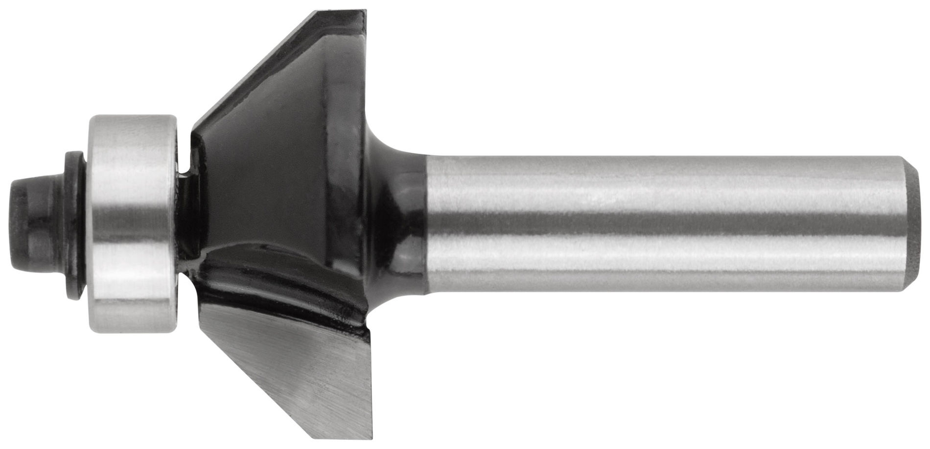 Фреза кромочная конусная с нижним подшипником, угол 45 гр., DxL = 25х50 мм (36687)