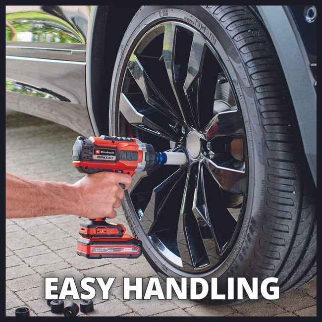 Гайковерт ударный аккумуляторный Einhell PXC Impaxxo 18/450, 18В,BL,450Нм,1/2,3 головки,без АКК и ЗУ (4510070)