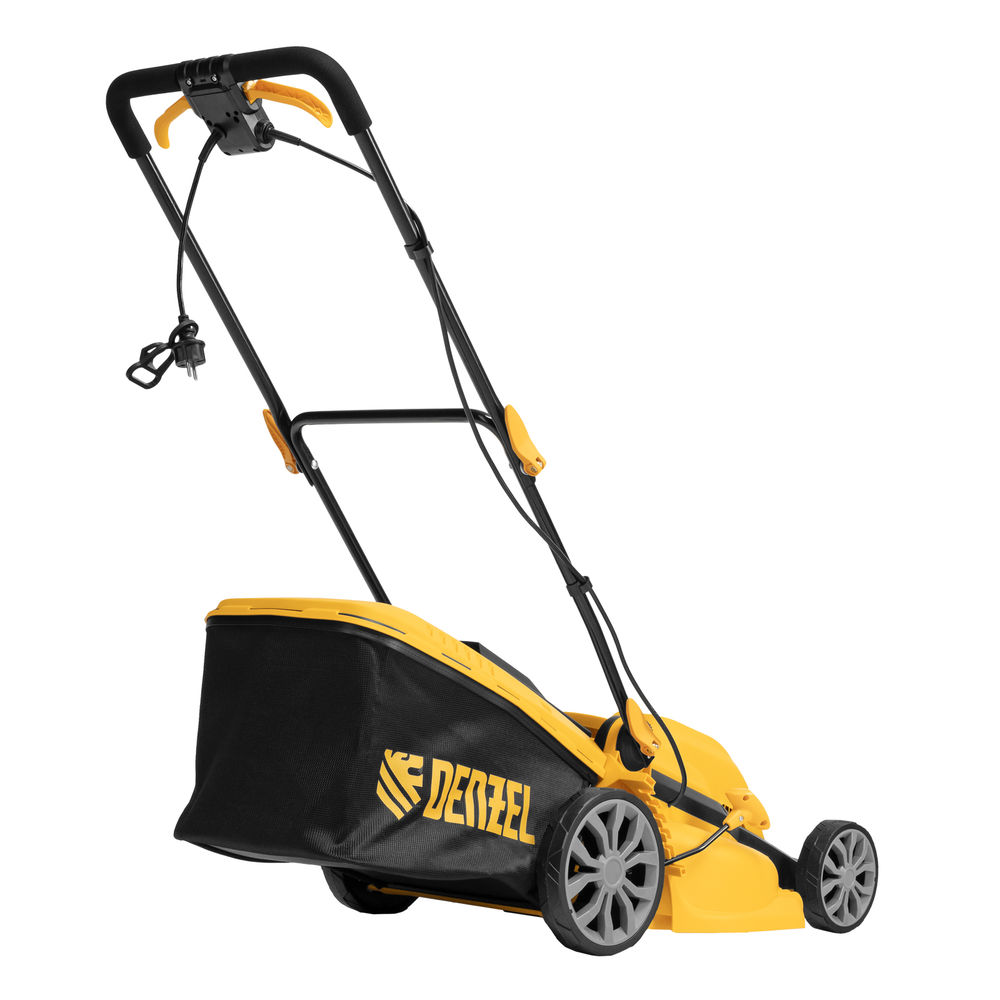 Газонокосилка электрическая GMC-2000, шир. 44см, 2000 Вт, 6 уров., травосб. 45 л Denzel (96630)