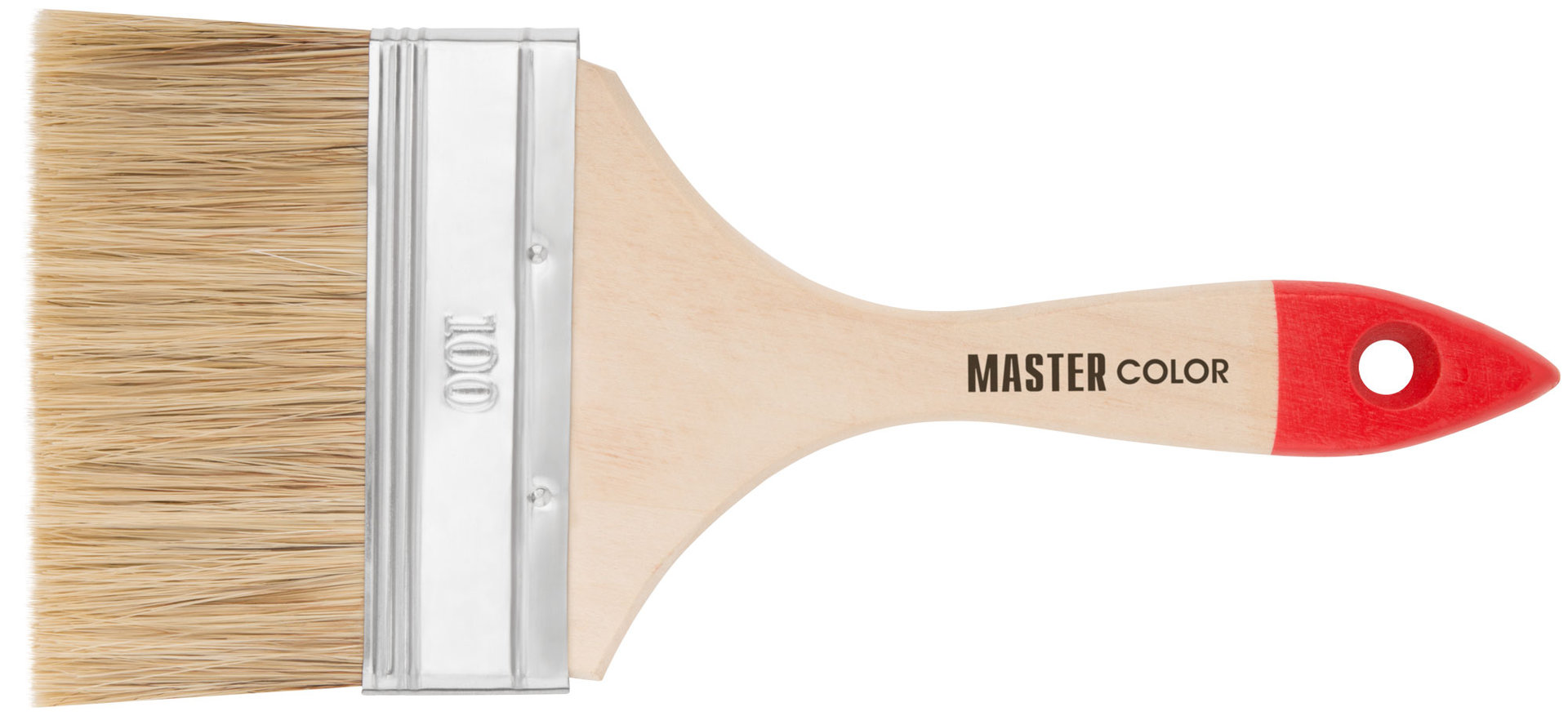 Кисть флейцевая Халяль, толщ. 11 мм, 30% светлый конский волос + 70% PET, дер. ручка, ширина 100 мм (30-0106)