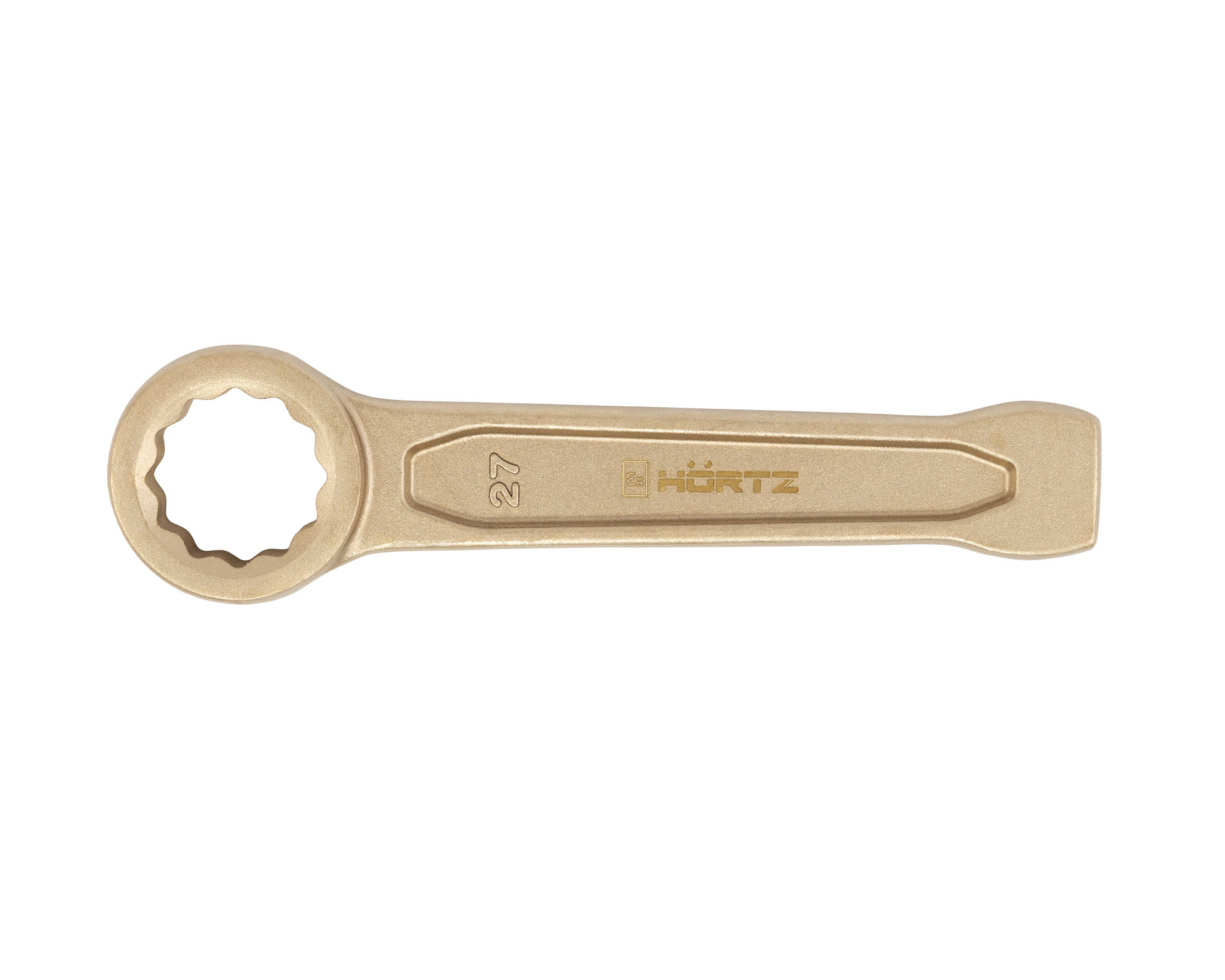 Ключ гаечный накидной ударный 27 искробезопасный сплав AlCu, HORTZ