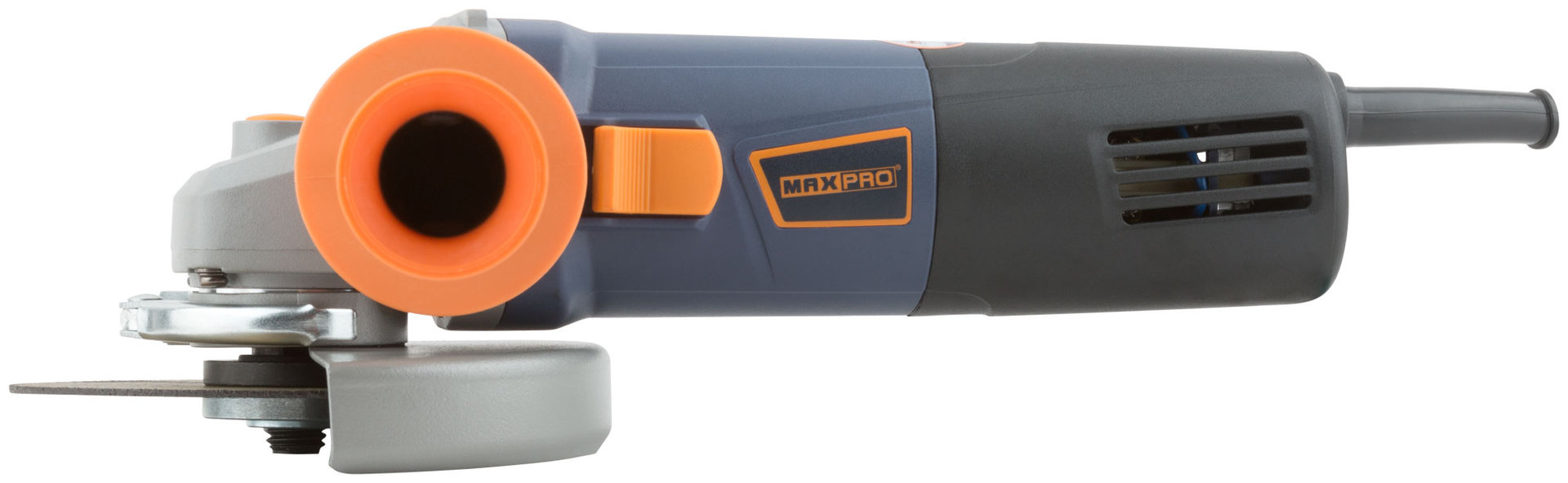 Шлифмашина угловая, 950 Вт, 3000-11000 об/мин, быстрозажимной кожух 125 мм, регулировка оборотов, антивибрационная ручка, дополнительные щетки, MAX-PRO, 85132