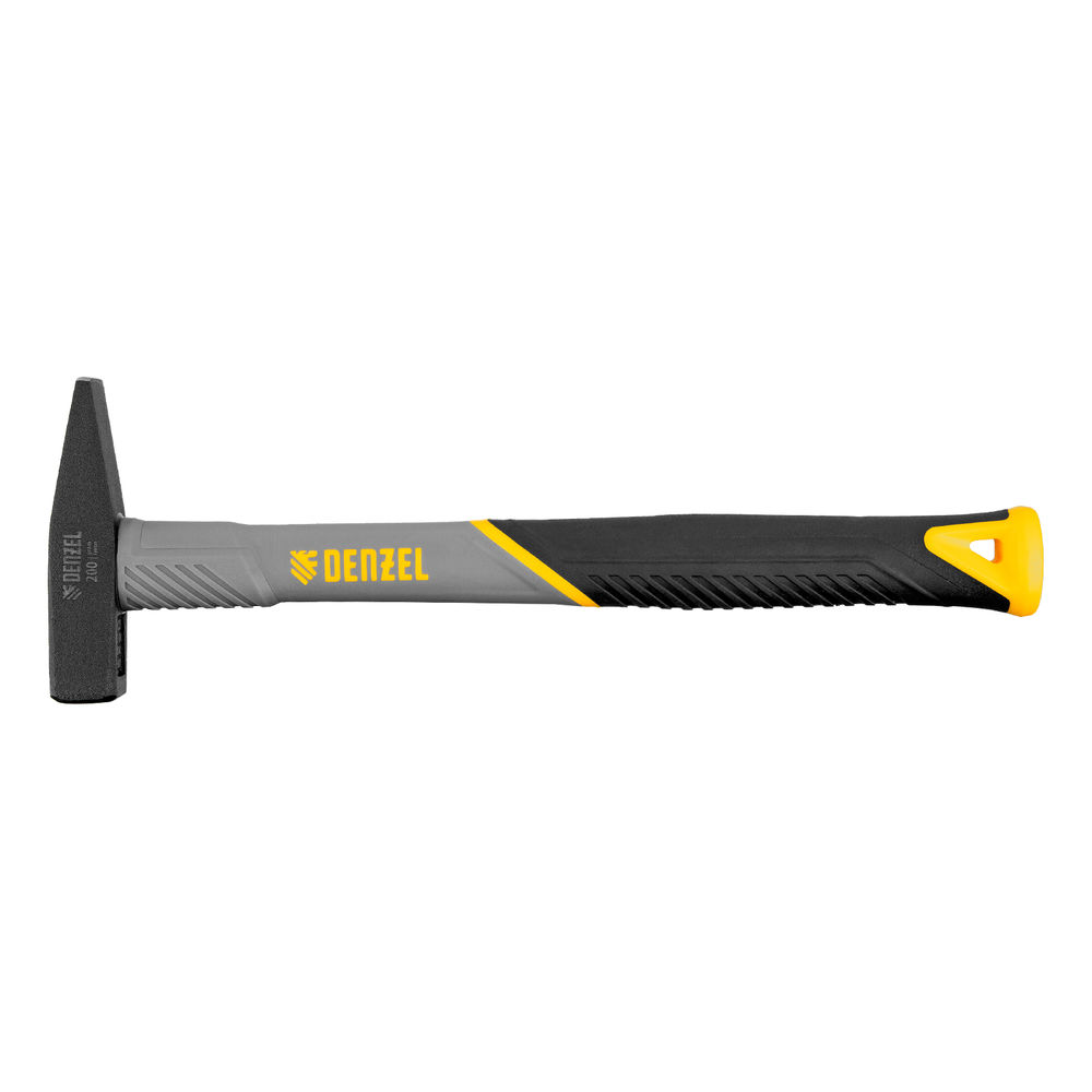Молоток слесарный, 200 г, кованый, фибергласовая рукоятка c TPR покрытием Denzel (10482)