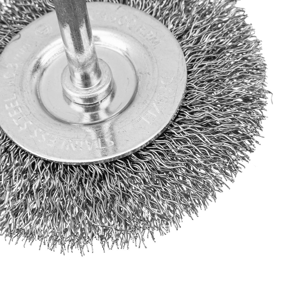 Набор щеток для дрели, 2 Плоские 50-75мм, 3 Чашки 25-50-75мм, шпилька, нерж.вит. проволока Denzel (74493)