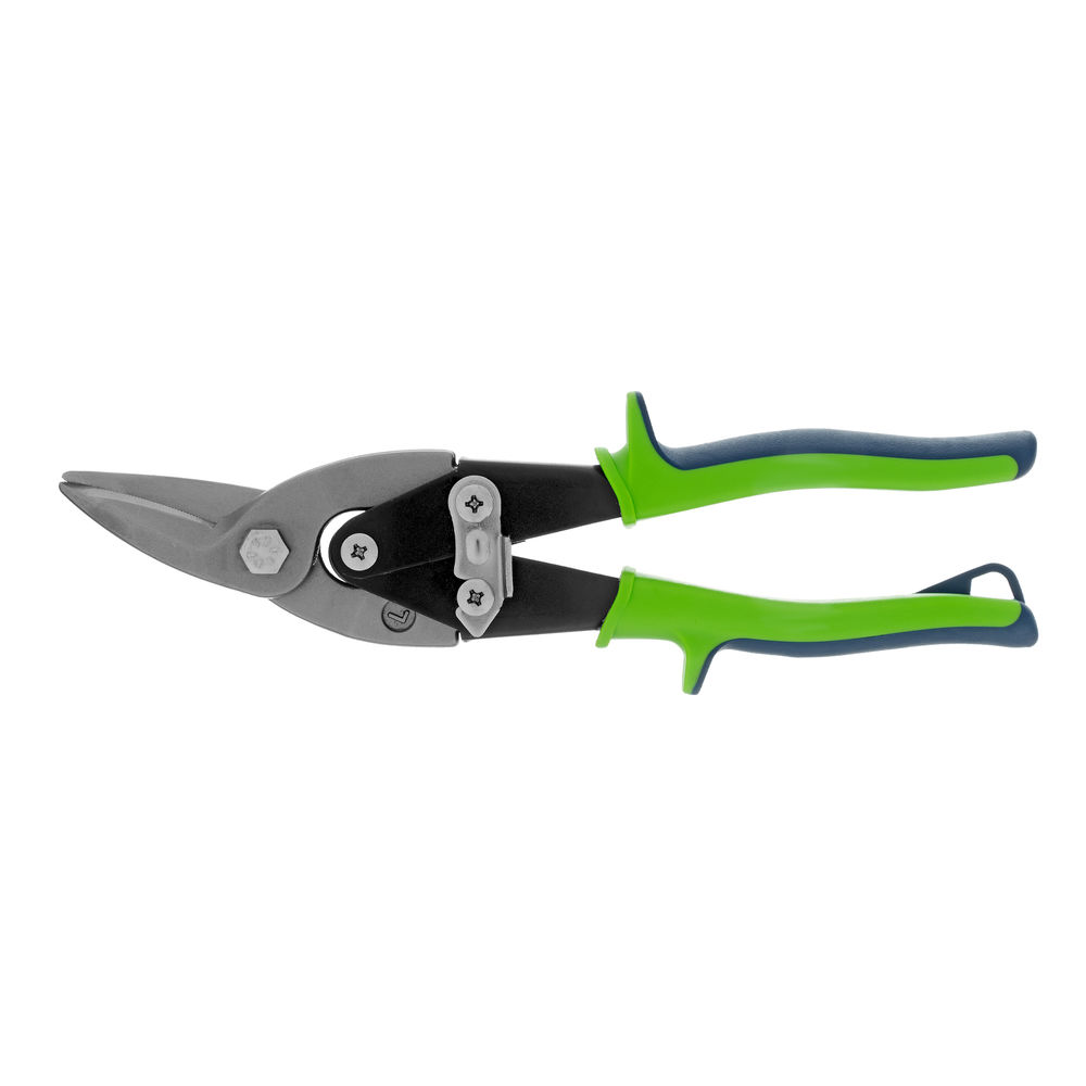 Ножницы по металлу, 250 мм, левый рез, сталь С55, двухкомпонентные рукоятки СИБРТЕХ (78338)