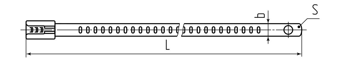 Стяжка стальная СКЛ-П (316) 7х300 (Fortisflex) (74157)