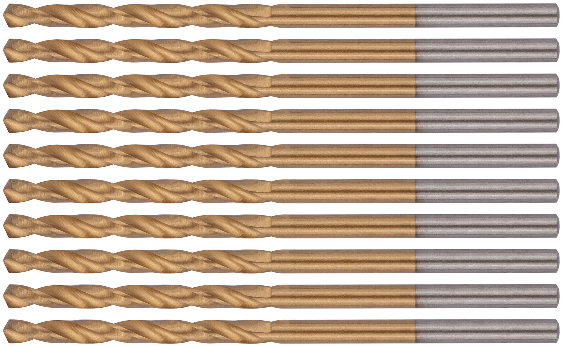 Сверла HSS по металлу, титановое покрытие 2,5 мм (10 шт.) (34125)