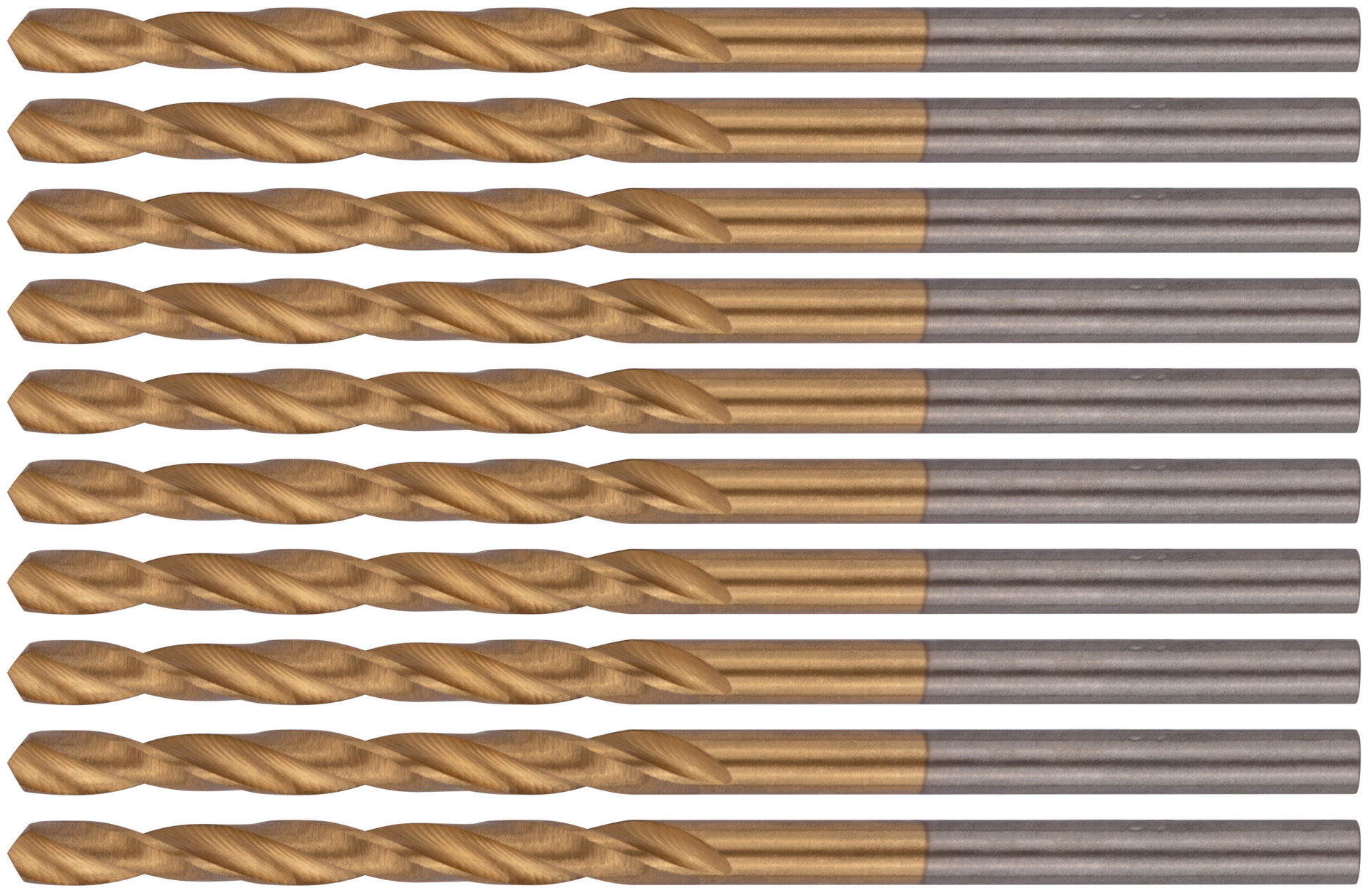 Сверла HSS по металлу, титановое покрытие 3,0 мм (10 шт.) (34130)