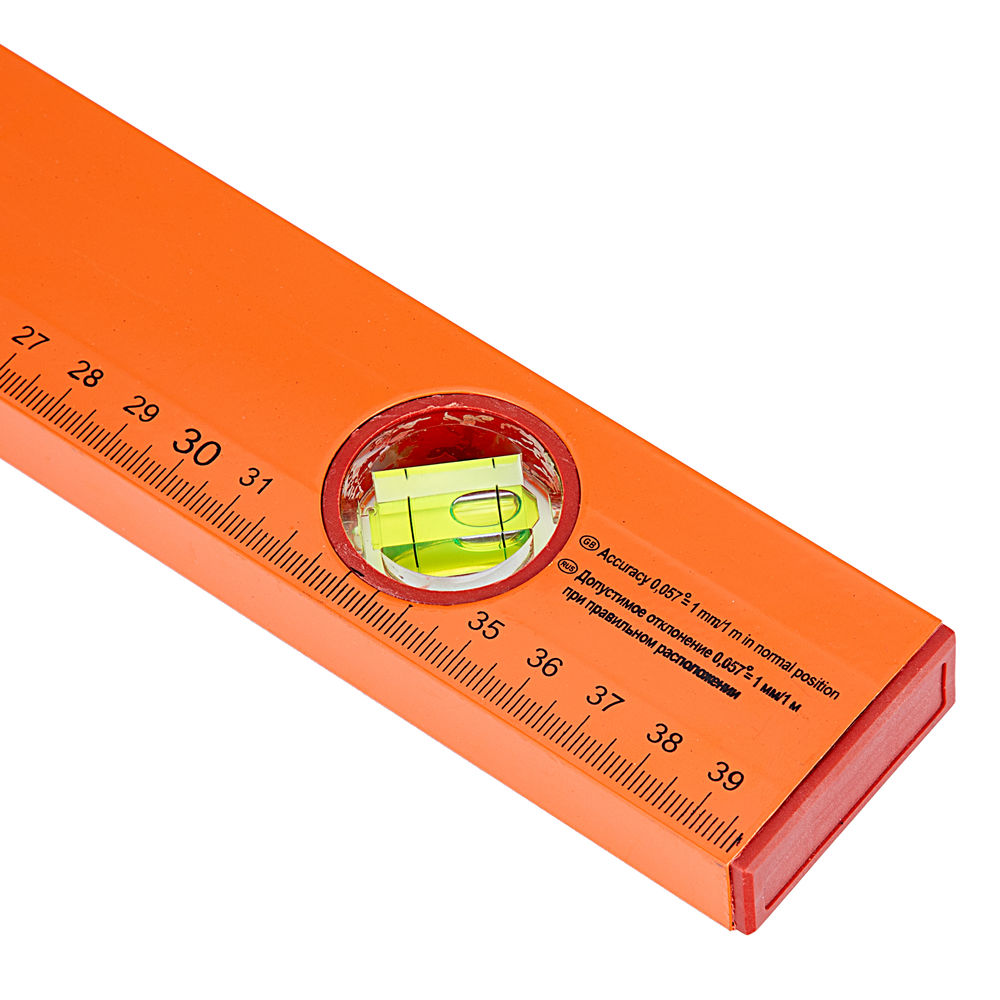 Уровень алюминиевый, 400 мм, 3 глазка, желтый, линейка Sparta (330205)