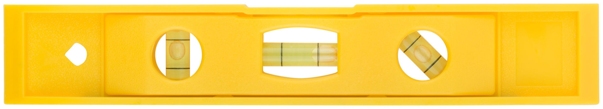 Уровень Торпедо пластиковый, 3 глазка, магнитный 225 мм (18601)