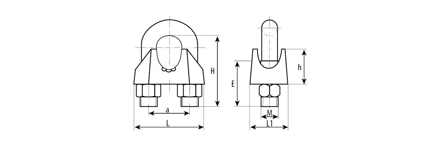 Зажим троса 10 мм, 25 шт ЗУБР DIN 741 Профессионал 4-304415-10