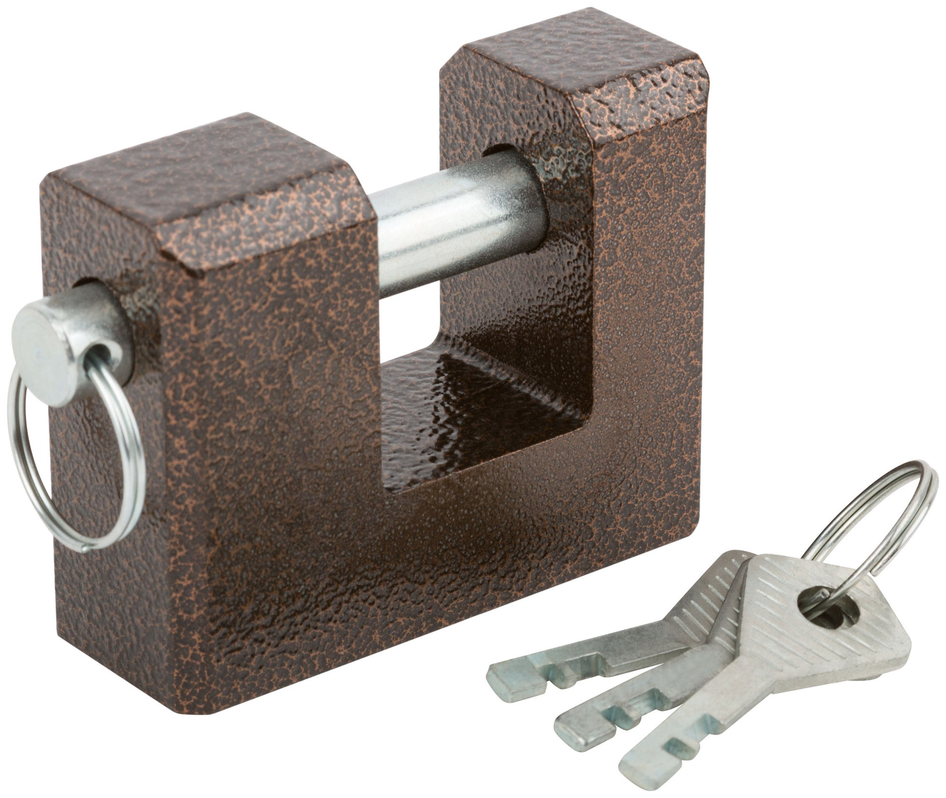 Замок навесной корпус из алюминиевого сплава Стандарт ВС2-3-01С, 80х60 мм, стальная дужка 12 мм (67026)