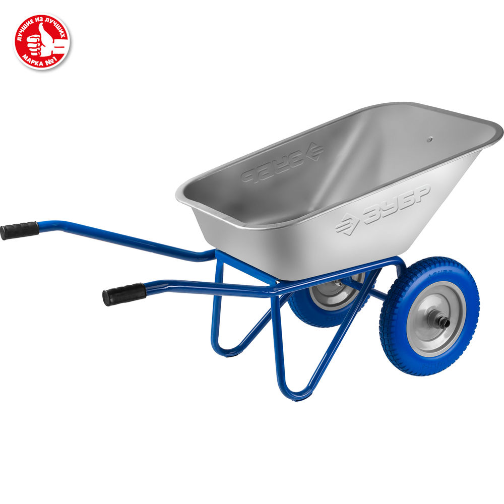 Тачка строительная двухколесная 110 л, 240 кг, полиуретановые колеса Профессионал ЗУБР ПТ-300 39911_z01