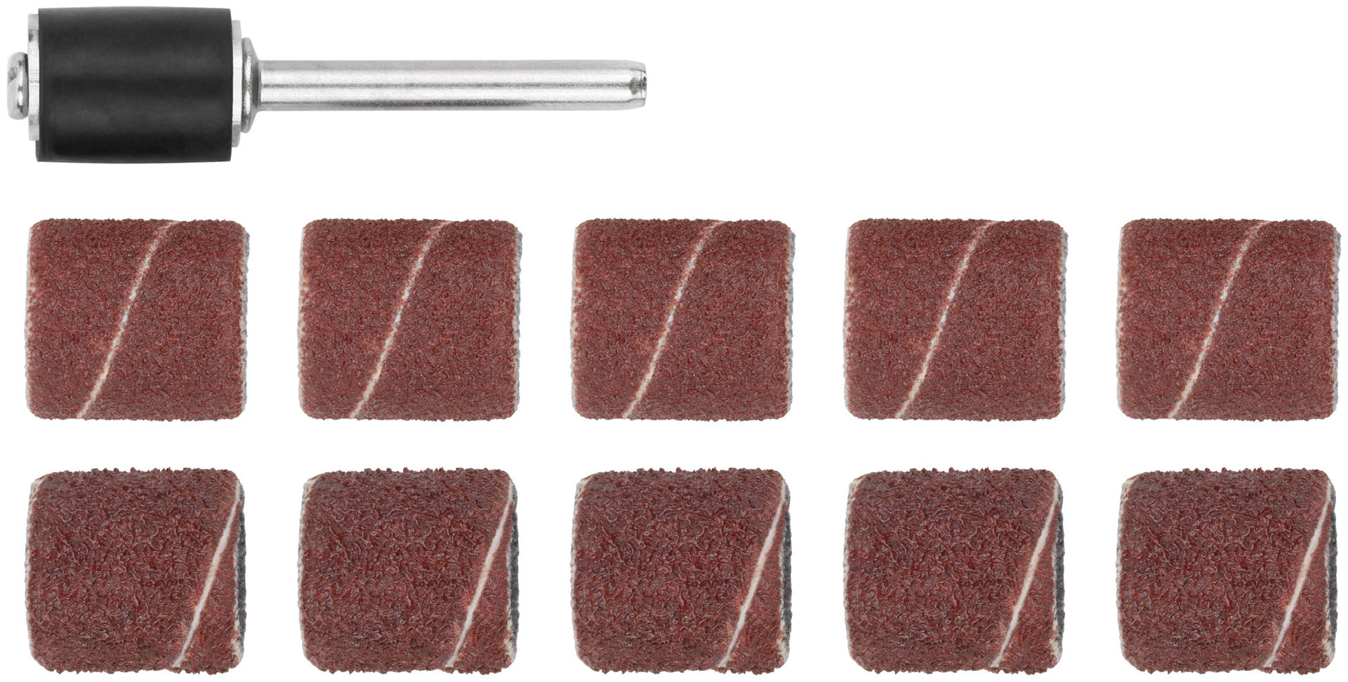 Бандаж наждачный и штифт, набор 11 шт. (36917)