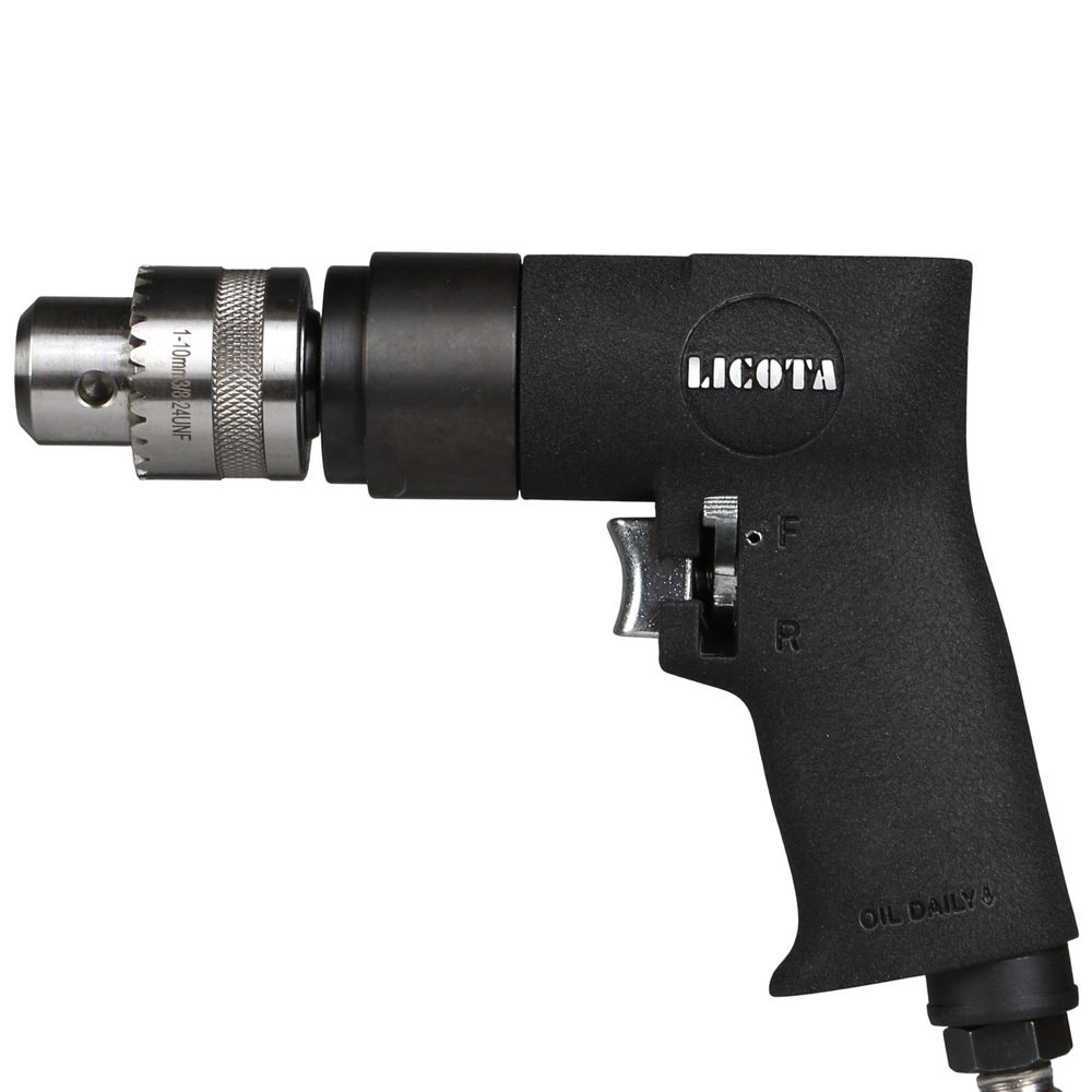 Дрель пневматическая 3/8 с реверсом 1800 об/мин, усиленная, Licota, PAD-03004-RU