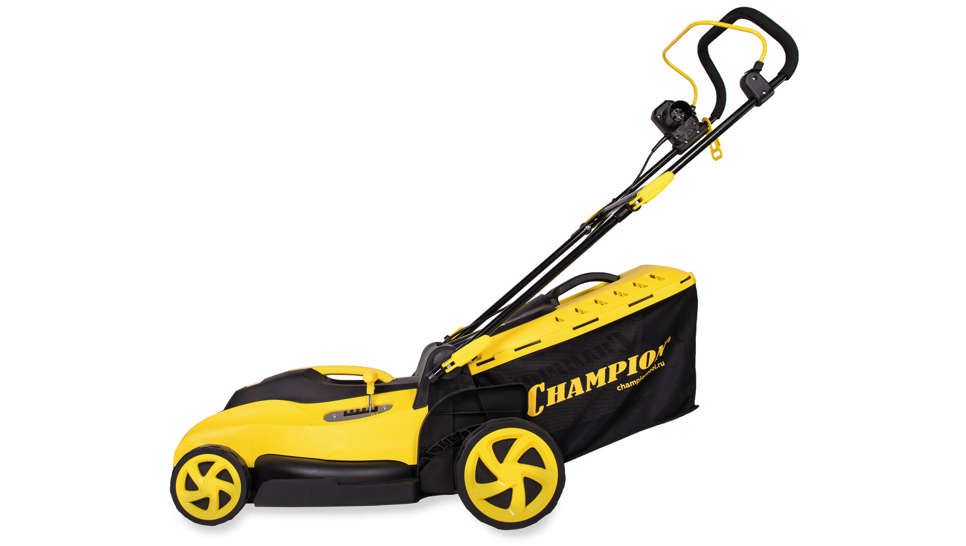 Газонокосилка эл. CHAMPION EM4217 (1,8 кВт пласт+ткань травосб. 50л шир.420мм выс.20-70мм, 12,5кг) (EM4217)