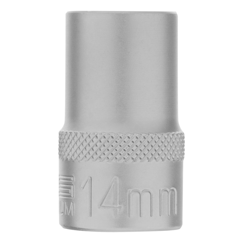 Головка торцевая, 14 мм, шестигранная, CrV, под квадрат 1/2 Stels