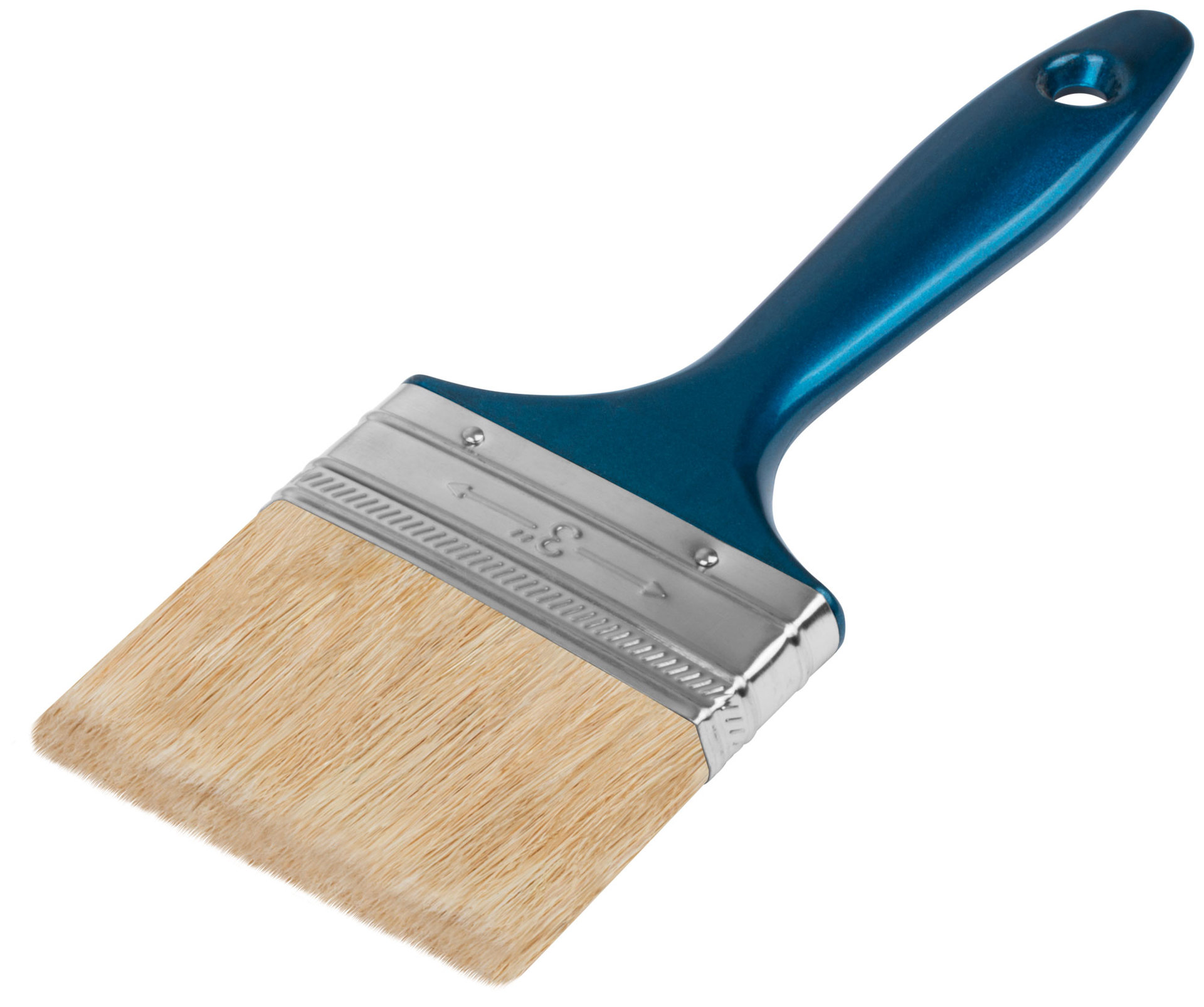 Кисть флейцевая Модерн, натур.светлая щетина, пластиковая ручка 3 (75 мм) (01157)