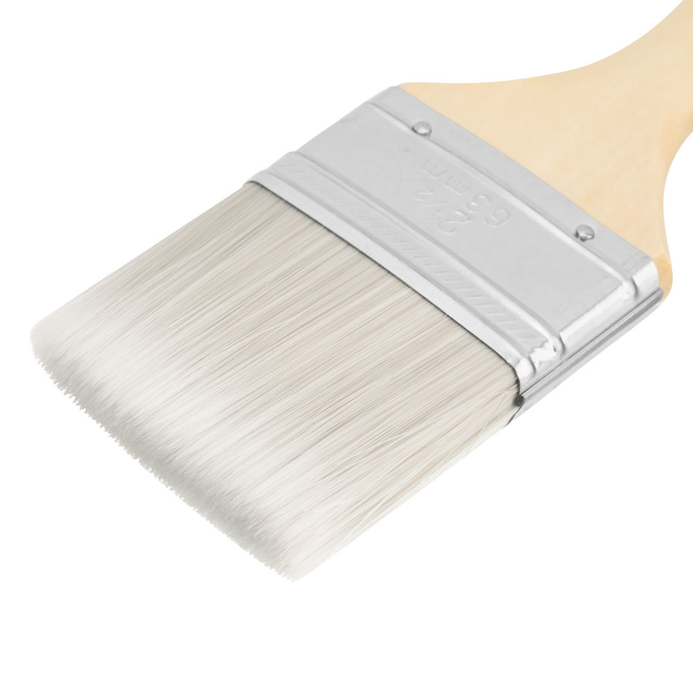 Кисть плоская для лаков Евро 2.5, искусственная щетина, деревянная ручка MTX (83088)