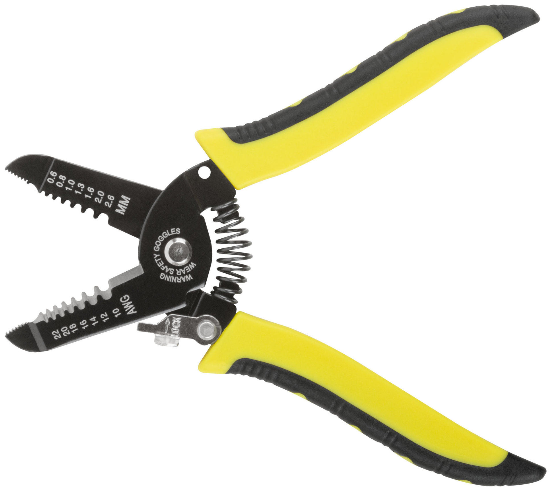 Клещи для снятия изоляции, диаметр проводов 0,6-2,6 мм, Профи, прорезиненная ручка 175 мм (60021)