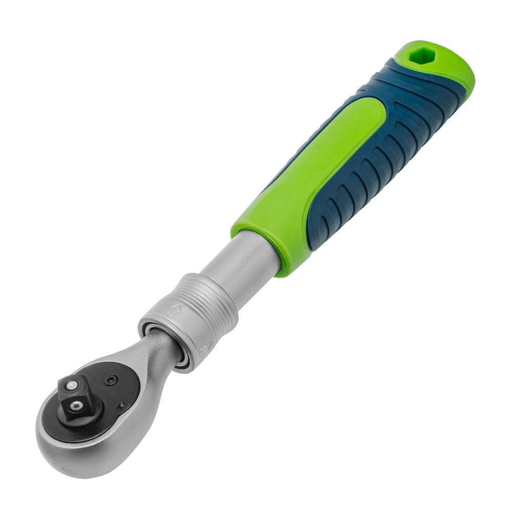 Ключ-трещотка телескопический 3/8, 215-315 мм, 72 зуба, с быстрым сбросом Сибртех