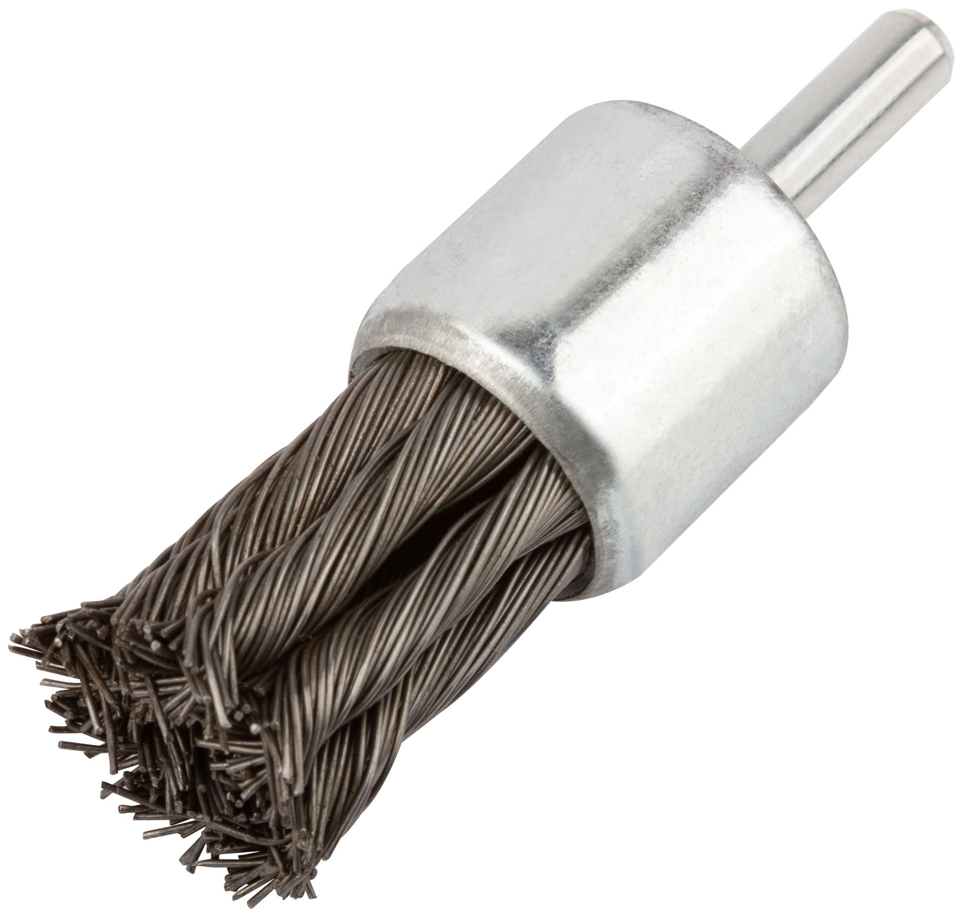 Корщетка-венчик, со штифтом, стальная витая проволока 28 мм (38600)
