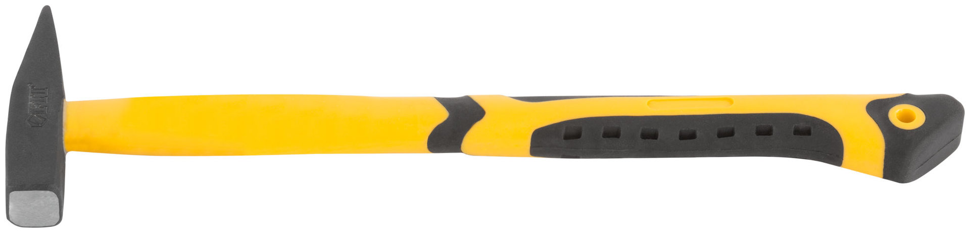 Молоток кованый, фиберглассовая усиленная ручка, антивибрационные накладки, Профи 100 гр. (44341)