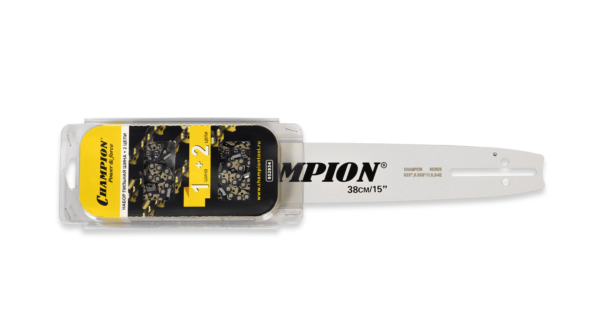 Набор Шина CHAMPION 15-0,325-1,5-64 + 2 цепи (158SLBK095) (952934)
