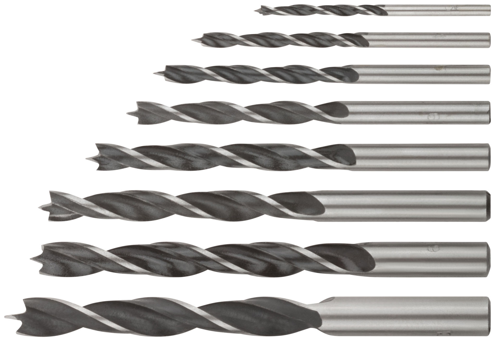 Набор сверл по дереву, пластиковый бокс, 8 шт.(3-4-5-6-8-9-10 мм) (36103)