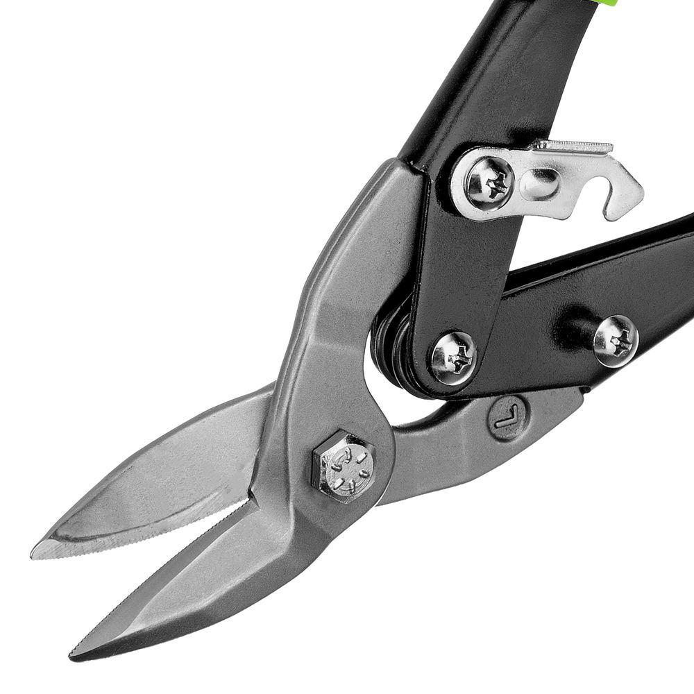 Ножницы по металлу, 250 мм, левый рез, сталь С55, двухкомпонентные рукоятки СИБРТЕХ (78338)