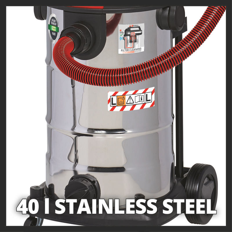 Пылесос строительный Einhell TE-VC 2340 SACL,1500Вт,225мбар,40л,очист.фильтра,розетка (2342470)