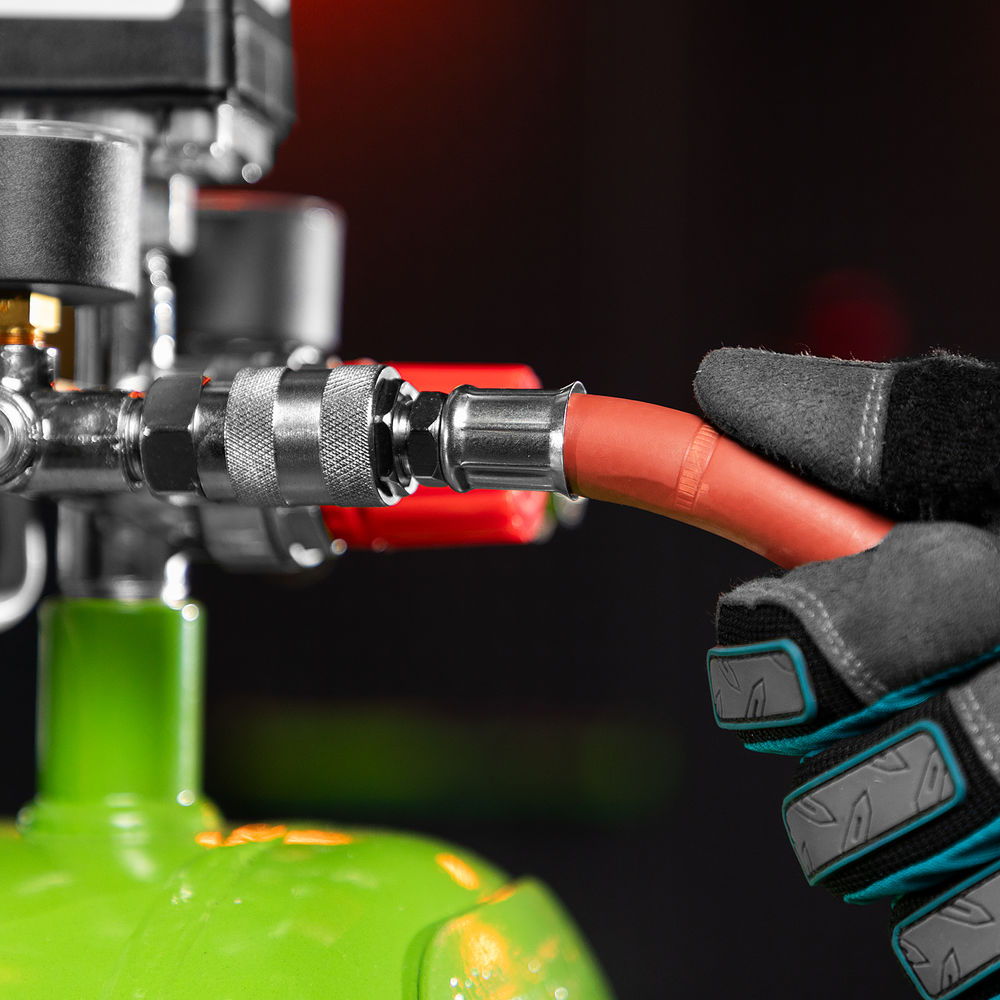 Шланг пневматический резиновый, 10 x 16 мм, 24 бар, армированный, быстросъемное соединение, 10 м Stels (57021)