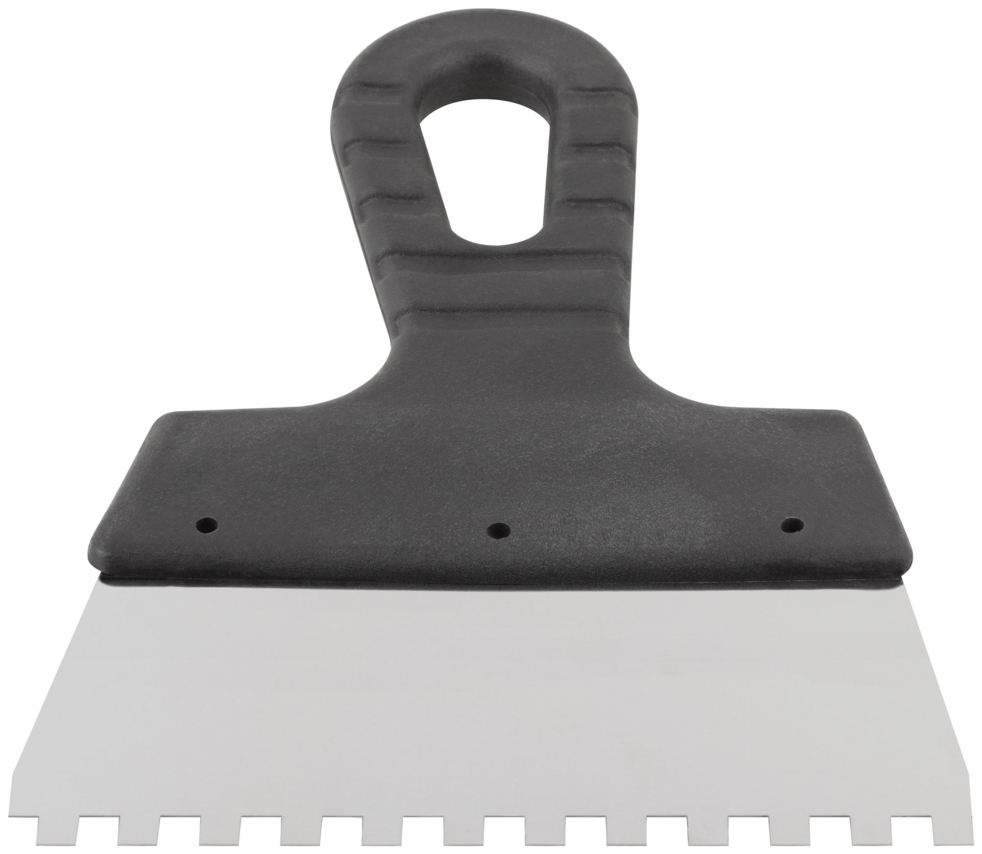 Шпатель фасадный нержавеющий зубчатый 150 мм / зуб 6 мм (06601)