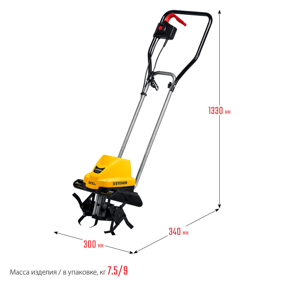 Культиватор электрический STEHER 800 Вт EK-800  