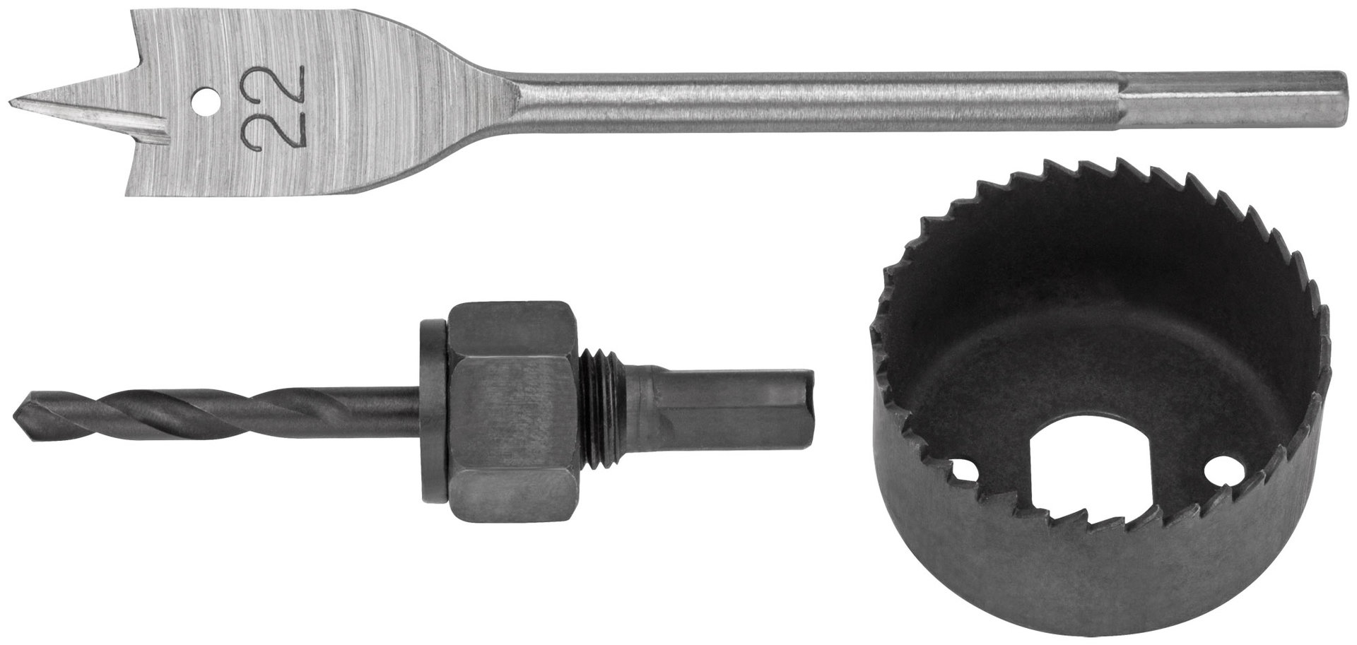 Сверла наборные для замков, набор 3 шт. (22/54 мм) (36349)