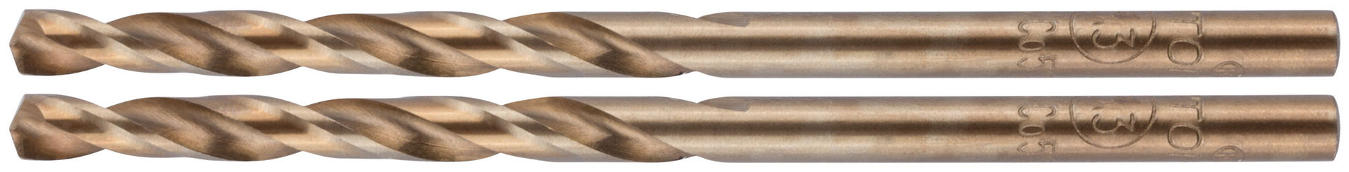 Сверло по металлу Cutop Profi с кобальтом 5% 3,3 x 65 мм, 2 шт. (48-365)