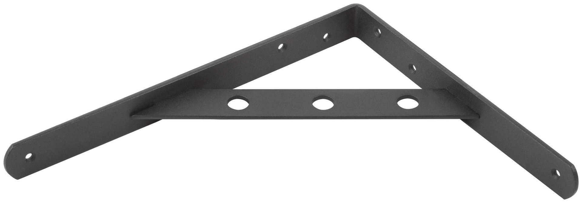 Уголок-кронштейн усиленный черный 250х200 мм (66106)