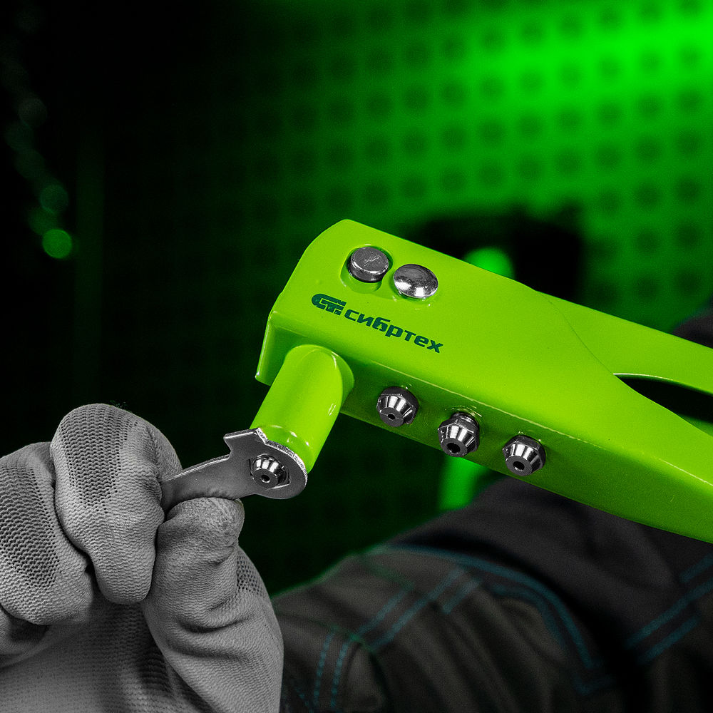 Заклепочник 260 мм, заклепки 2.4-3.2-4.0-4.8 мм Сибртех (40541)