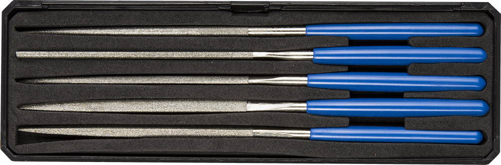 Набор надфилей алмазных 160?80 мм 5 предметов P 140 в пластиковом боксе ЗУБР 33388-160-H5