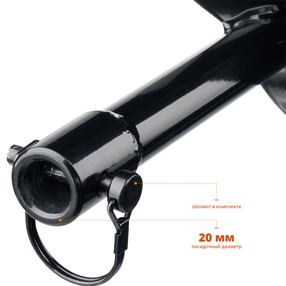 Шнек для мотобуров двухзаходный d 150 мм мерзлый грунт ЗУБР 7052-15