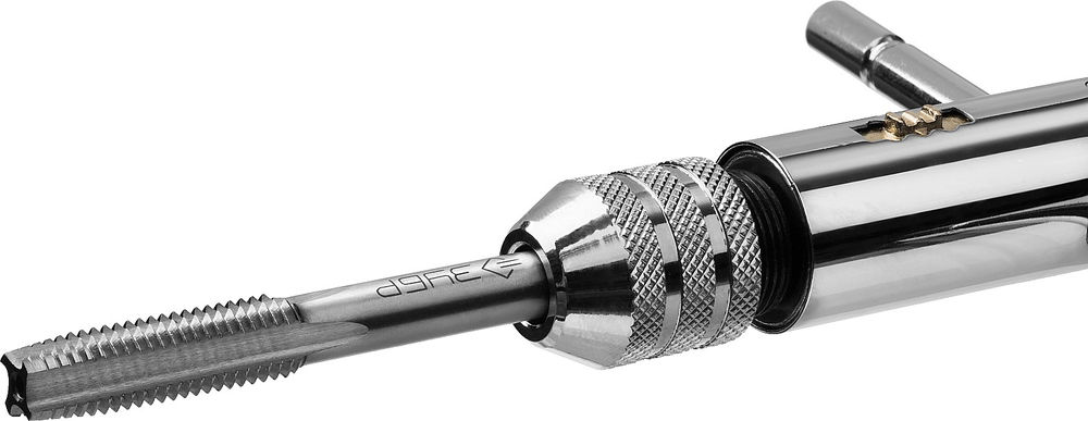 Метчикодержатель для M3-M10 с храповым механизмом и реверсом Профессионал ЗУБР 28137-85