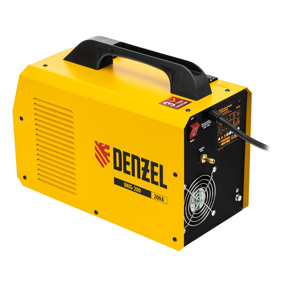 Аппарат инвертор. полуавтомат. cварки IMIG-200, 200 А, ПВ 60%, катушка 5 кг Denzel (94361)