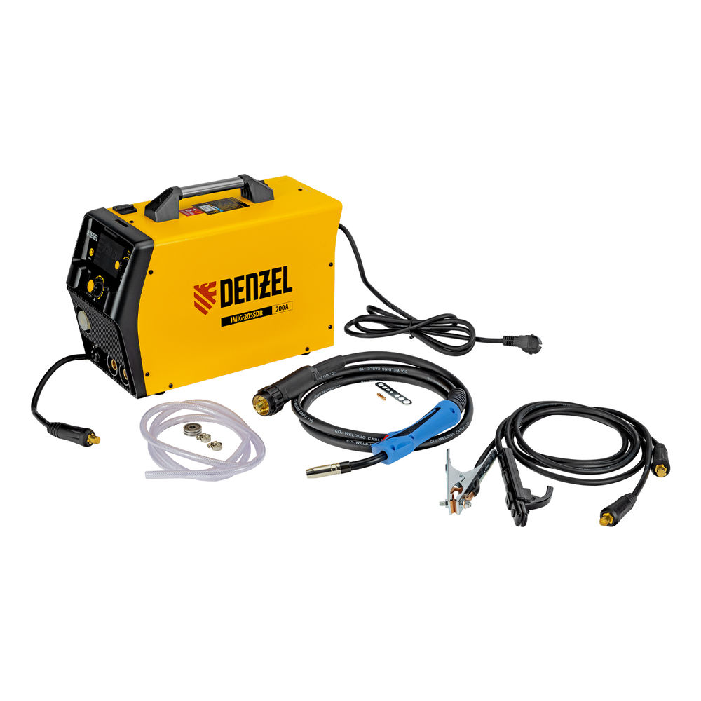 Аппарат инвертор. полуавтомат. cварки IMIG-205SDR, 200 А, ПВ 60%, катушка 5 кг Denzel (94364)