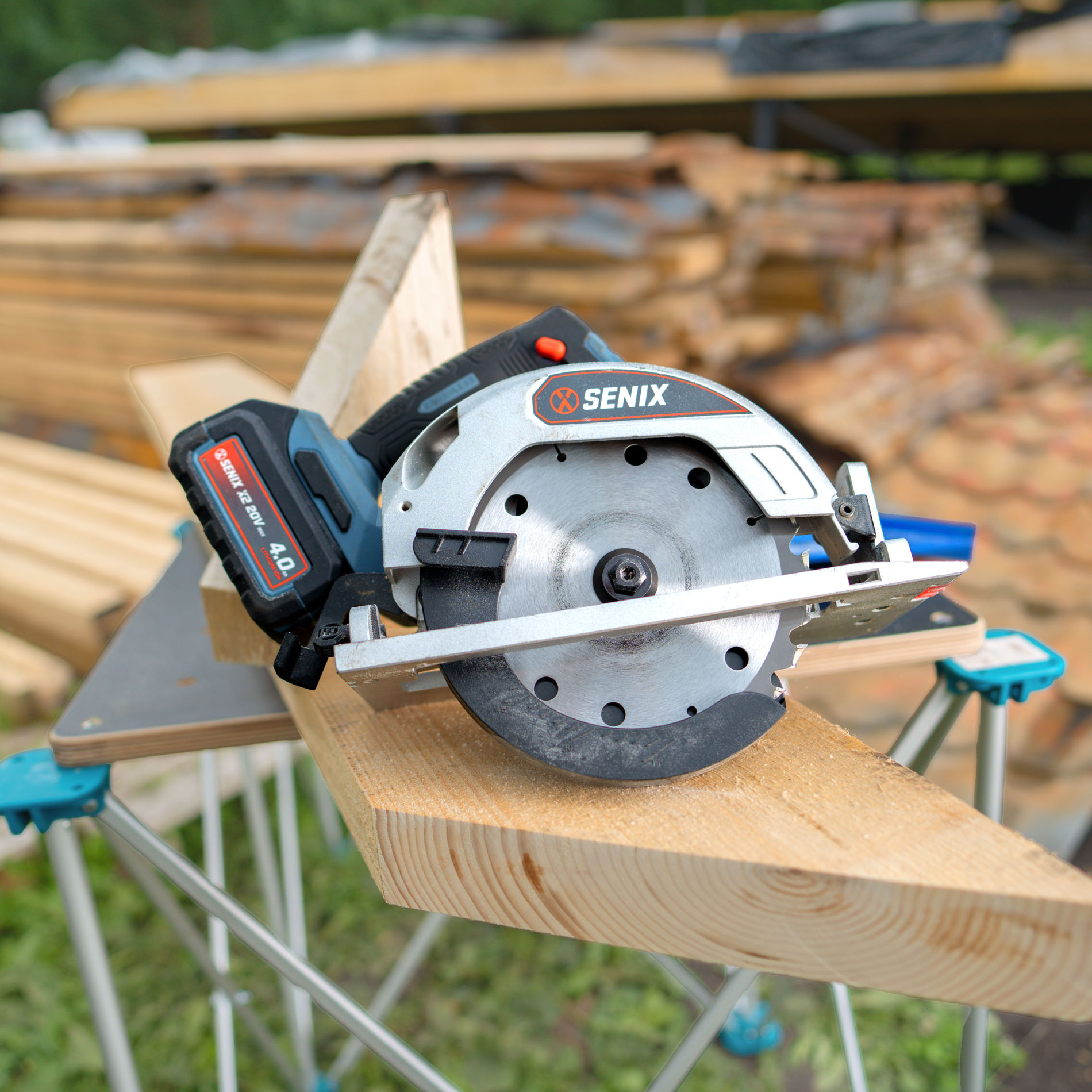 Дисковая пила, 165 мм, 1х4Ач, ЗУ, кейс X2 20В