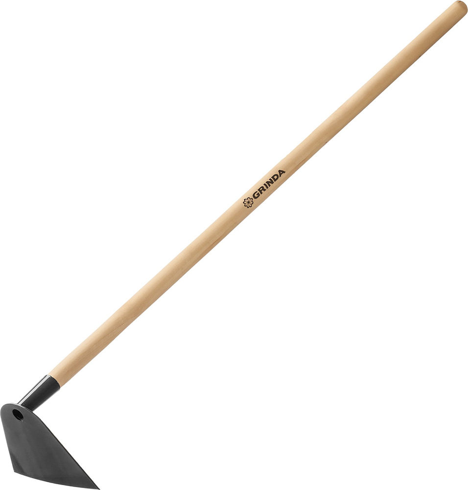 Мотыга GH-190 WOOD, 190 x 145 x 1300 мм, трапециевидный профиль, углеродистая сталь, антикор. покрытие, деревянный черенок GRINDA 39597